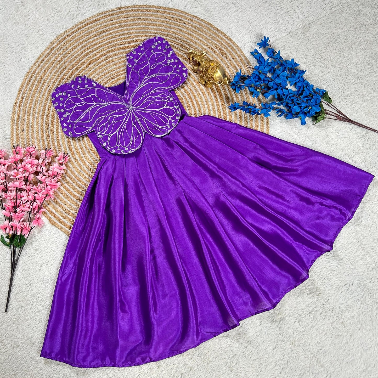 Kids' Gown With Beautiful Butterfly